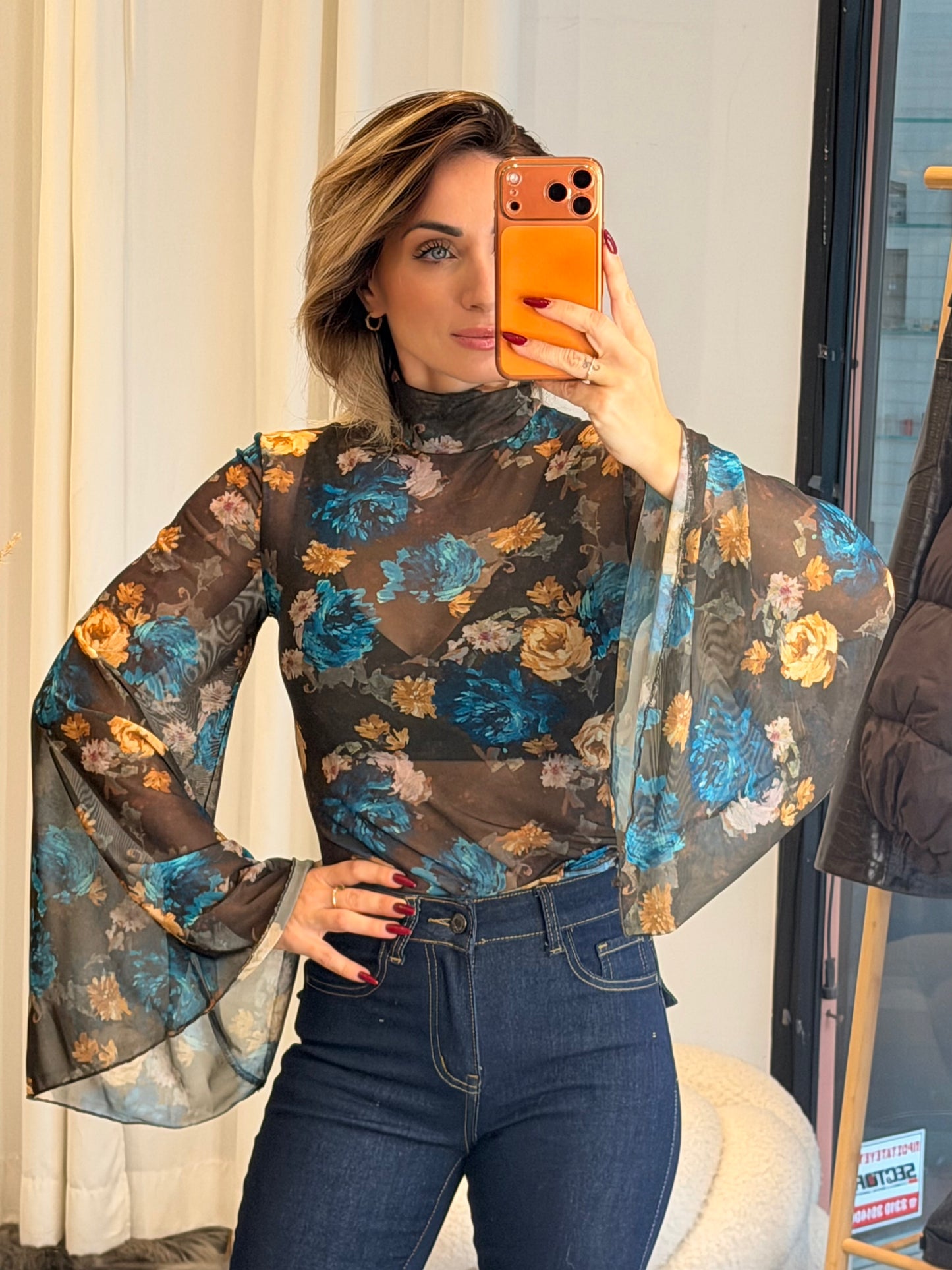 Floral see through