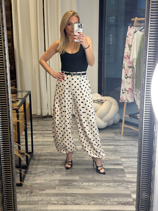 Polka dot παντελόνι