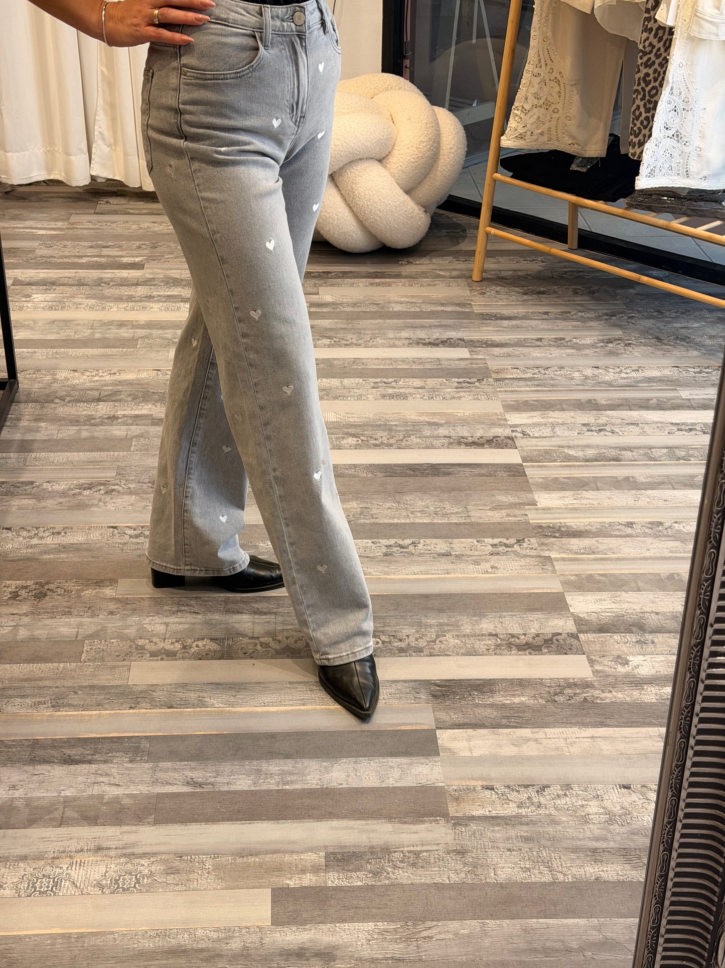 Τζιν γκρι με καρδιές