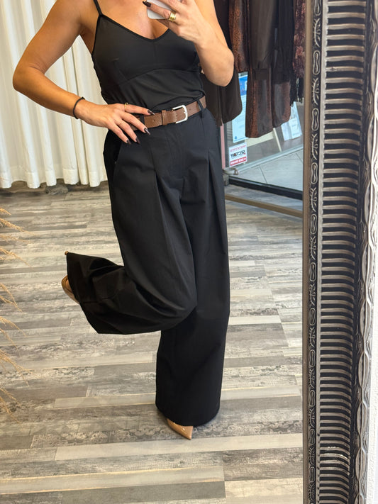 Παντελόνι με Πιέτες και Ταμπά Ζώνη