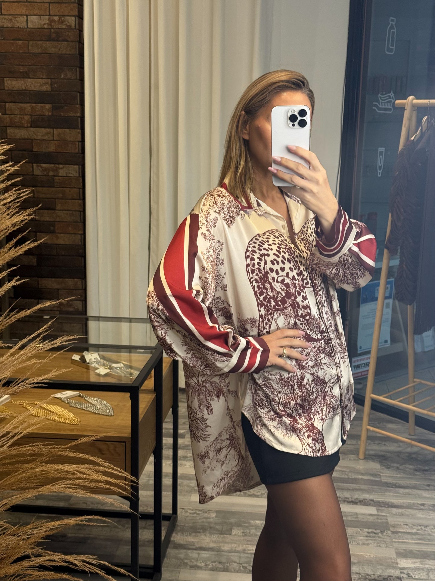 Ασύμμετρο Πουκάμισο με Print