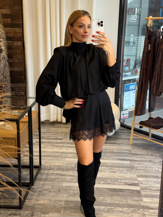 Σατέν Φόρεμα Ζιβάγκο με Ανοιχτή Πλάτη