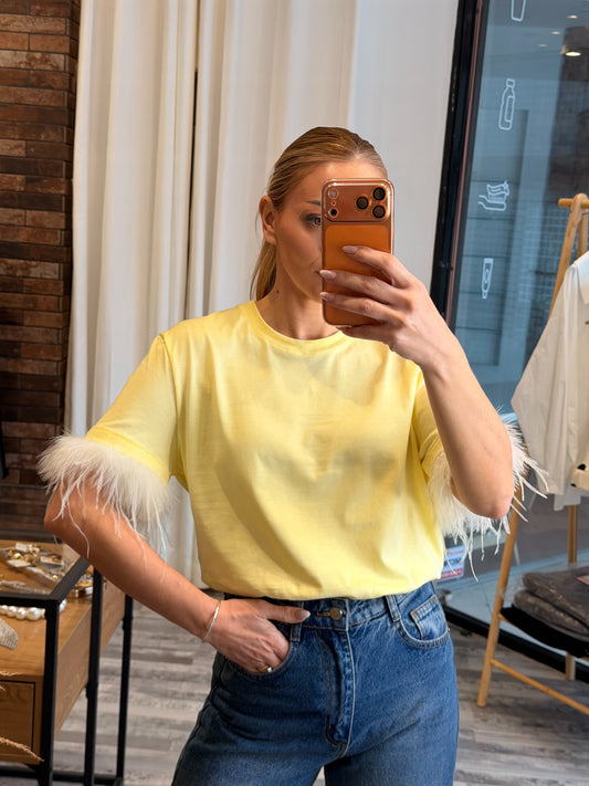 Βαμβακερή Μπλούζα με Μαραμπού