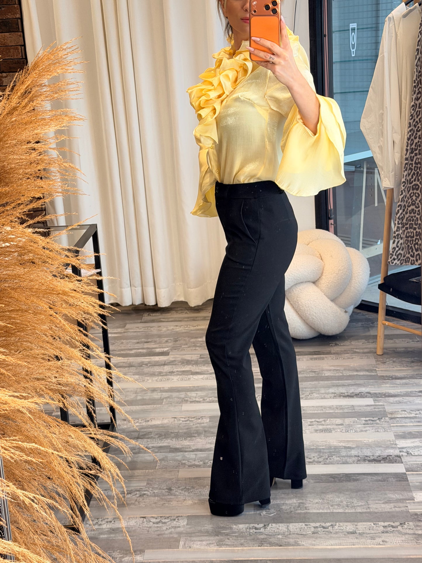 Παντελόνι υφασμάτινο καμπάνα