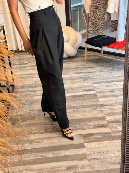 Ψηλομεσο barrel παντελόνι μαύρο