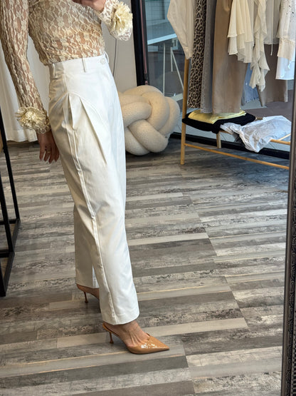 Παντελόνι υφασμάτινο λευκό