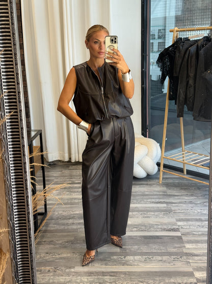 Σετ eco leather καφέ