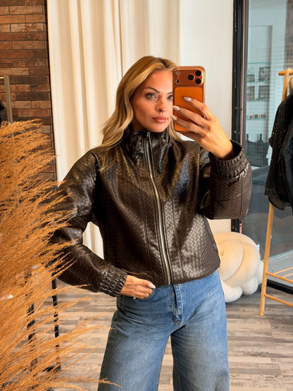Eco leather jacket minimal