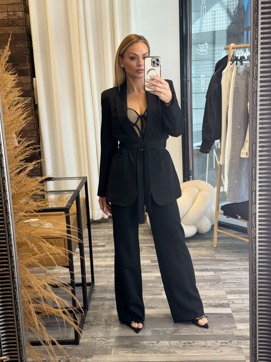 Κοστούμι μεσάτο μαύρο