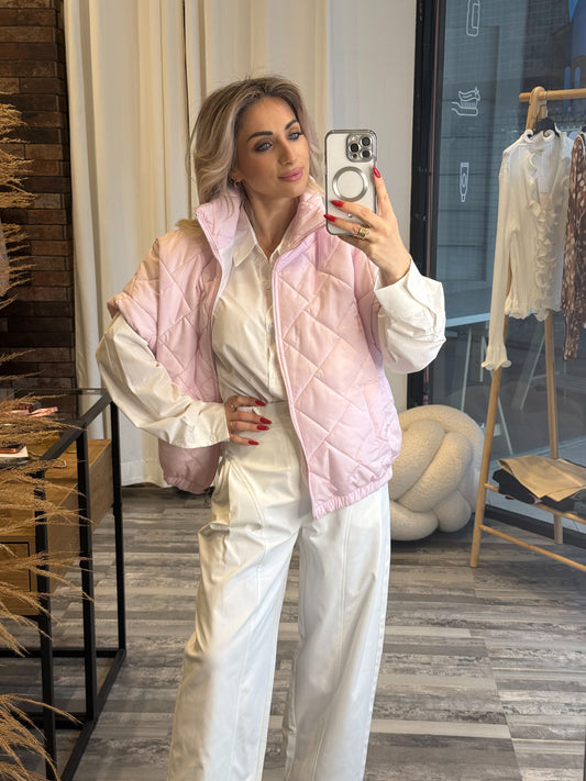 Αμάνικο jacket ροζ