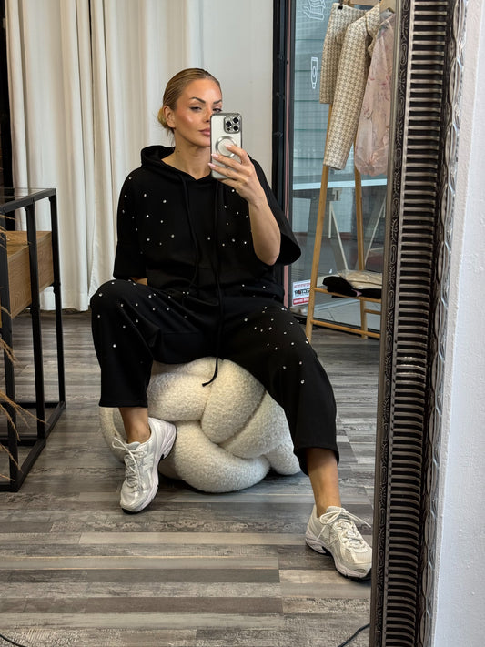 Σετ Φόρμα με κουκούλα και πέτρες