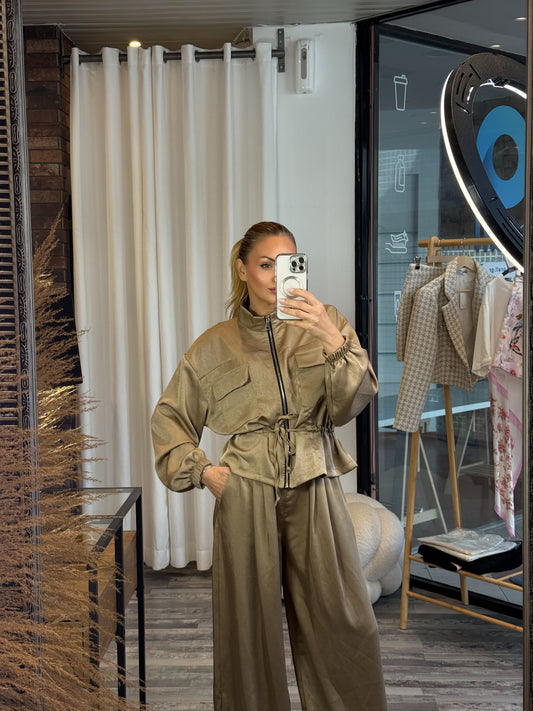 Σατέν σετ με ζακέτα