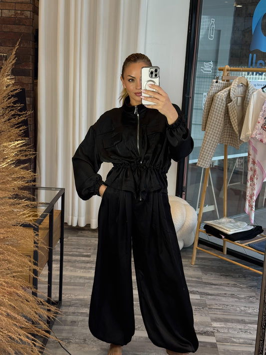 Σατέν σετ με ζακέτα