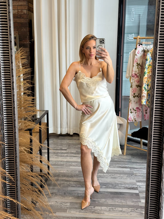 Σατέν σετ τύπου lingerie