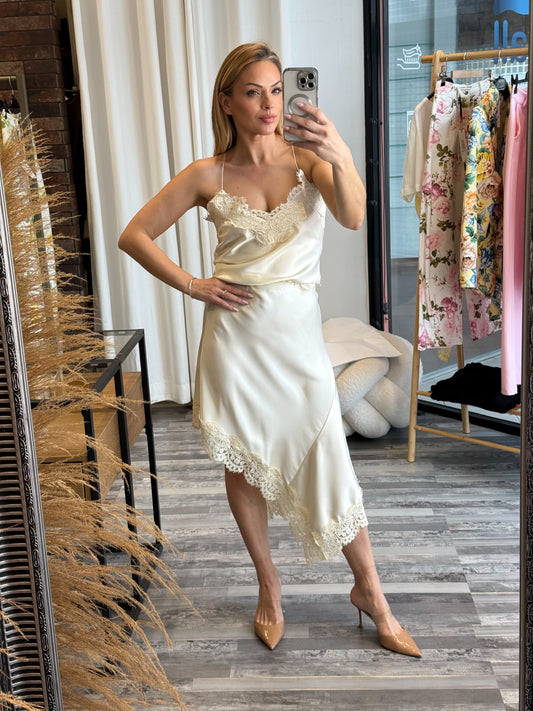 Σατέν σετ τύπου lingerie