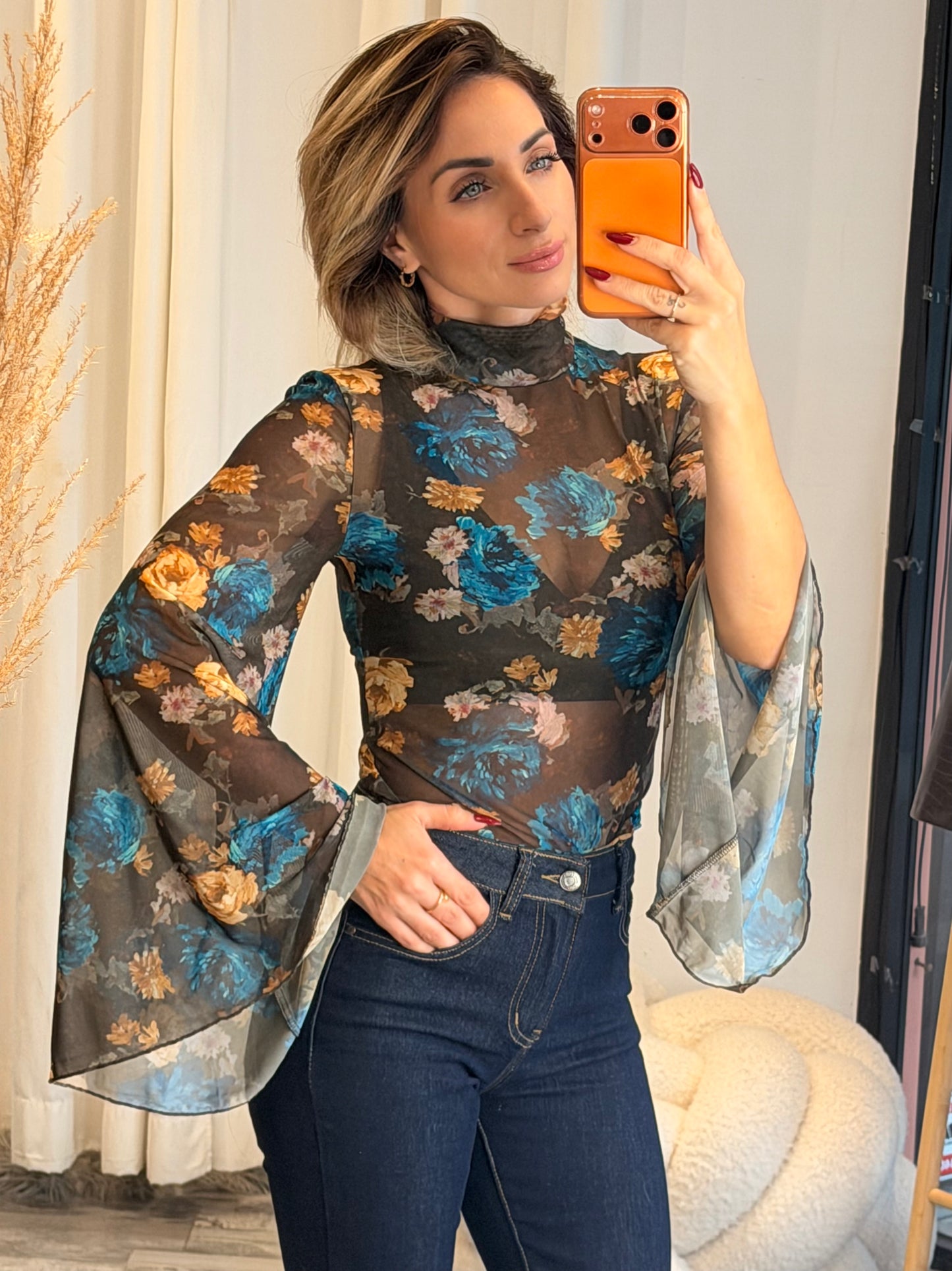 Floral see through