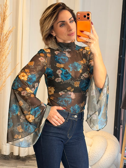 Floral see through