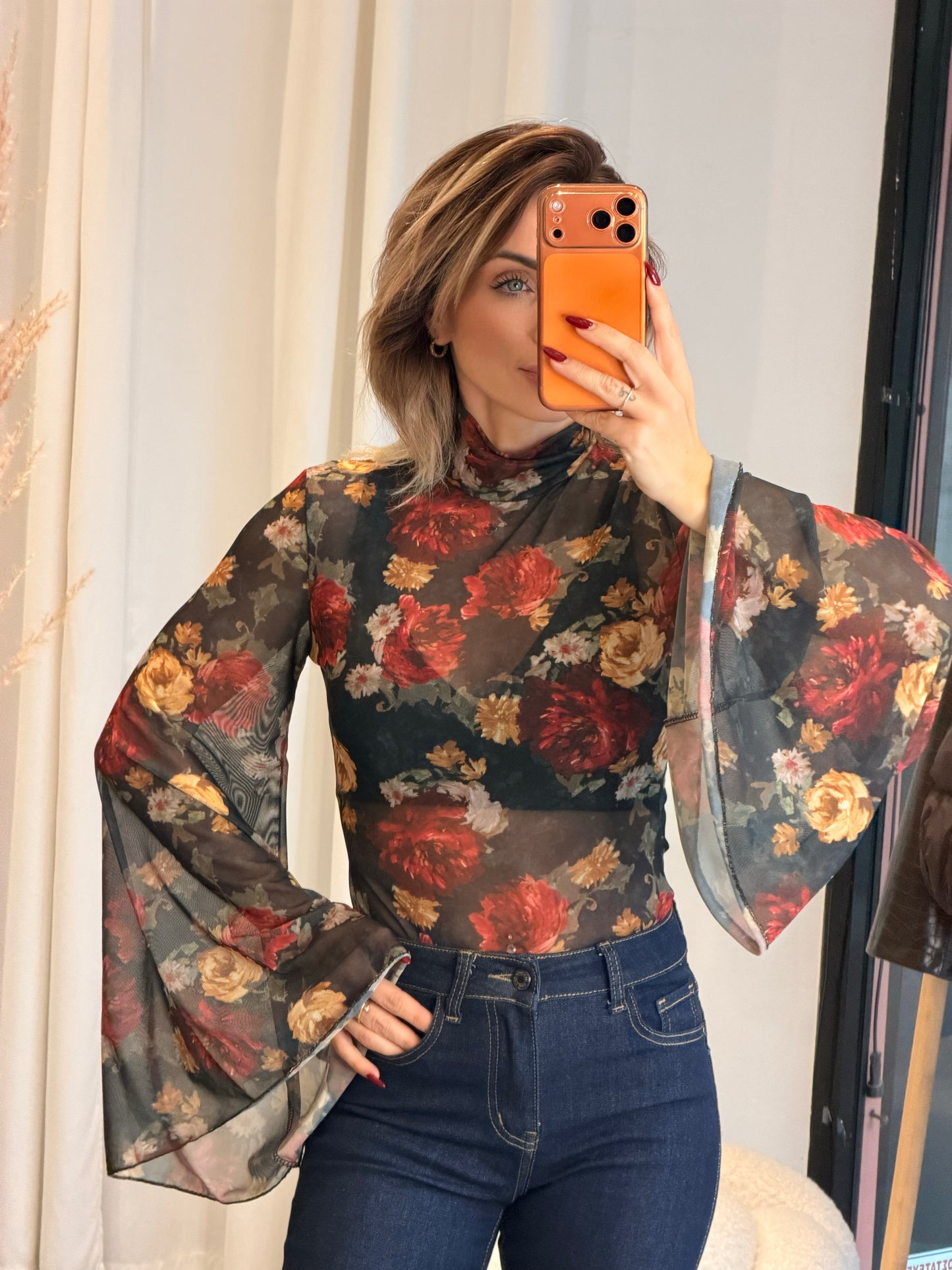 Floral see through