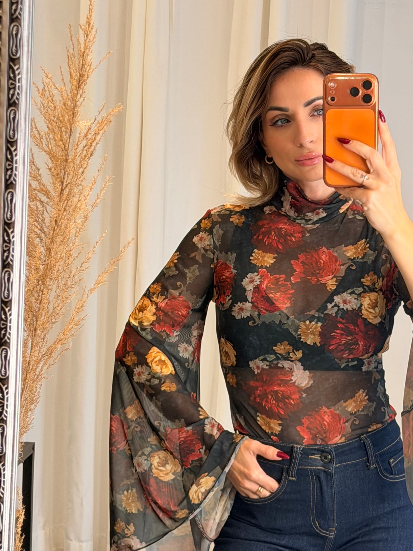Floral see through