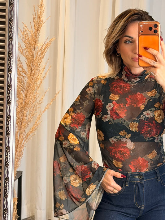 Floral see through