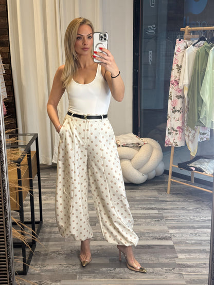 Polka dot παντελόνι