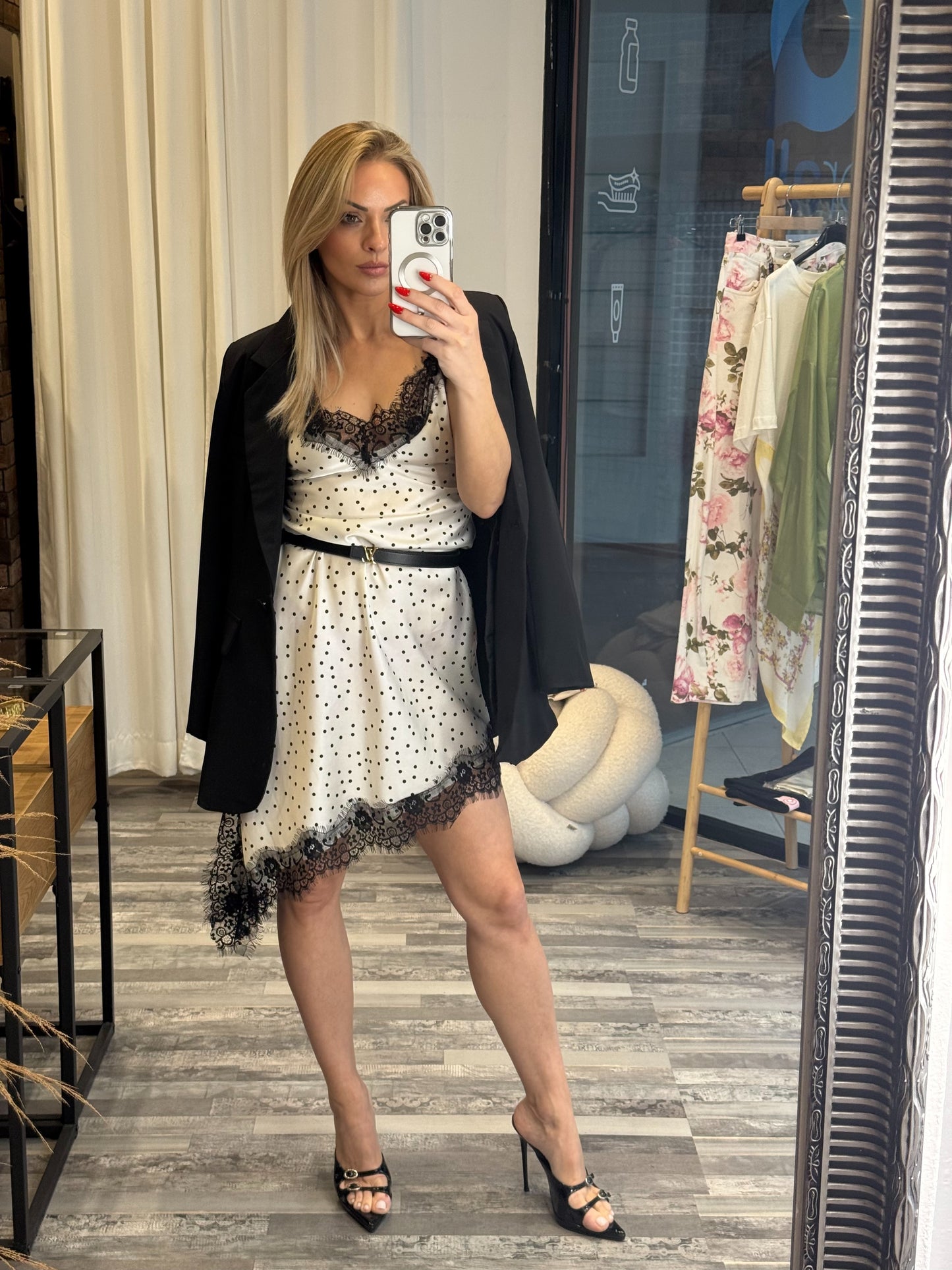 Φόρεμα lingerie πουά