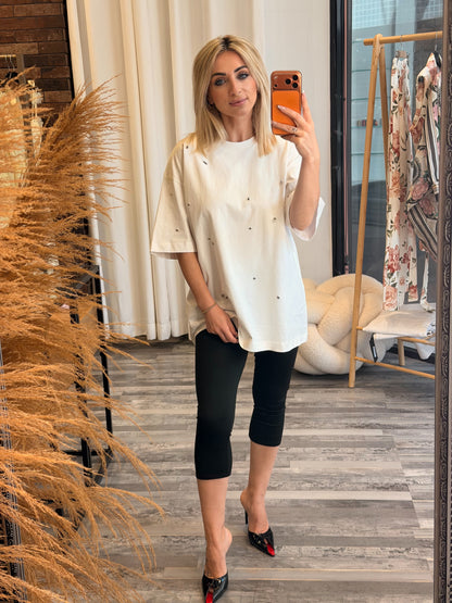 Μπλούζα μακρυα με πέτρες