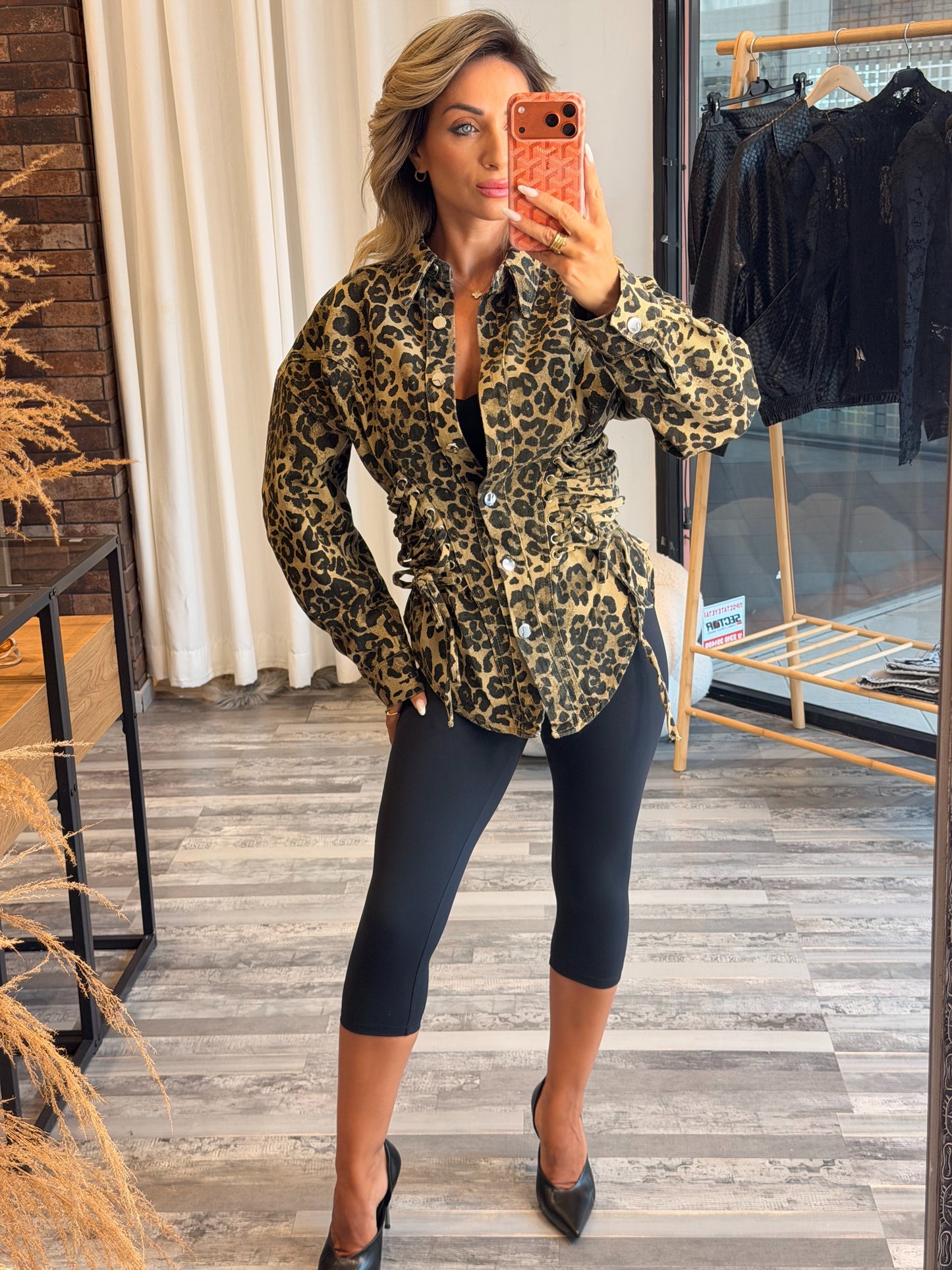 Τζιν πουκάμισο animal print