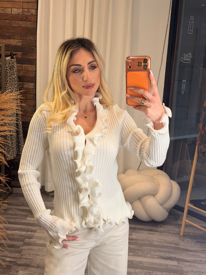 Ριπ πλεκτή μπλούζα