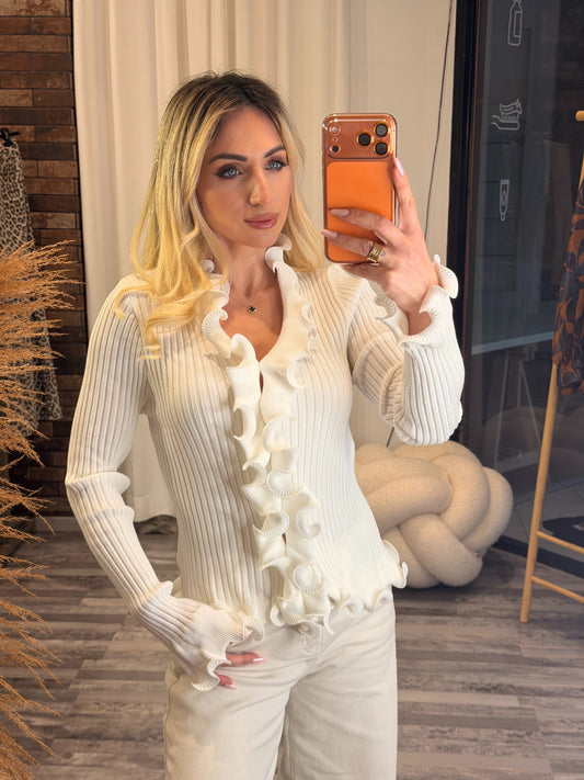 Ριπ πλεκτή μπλούζα