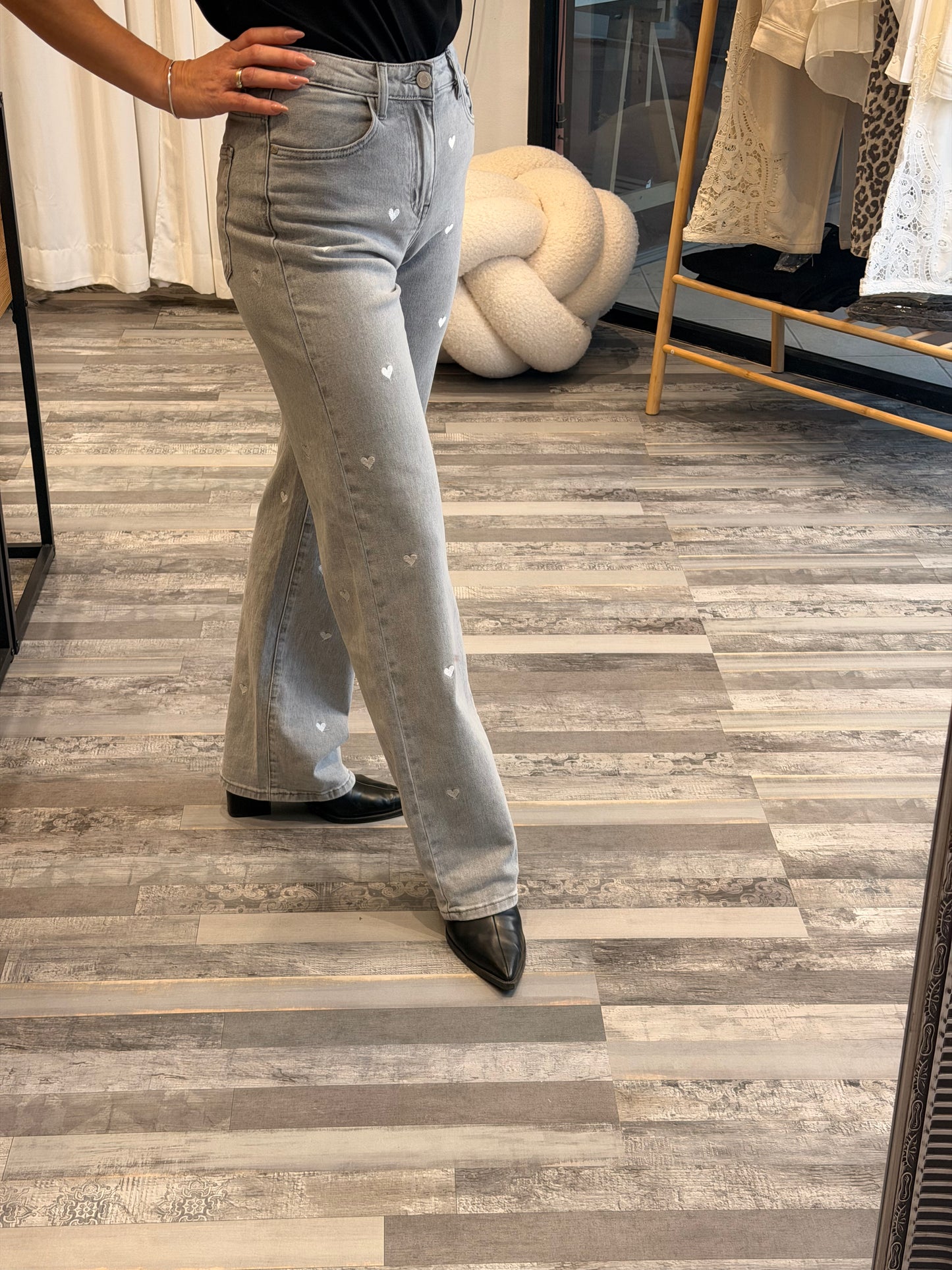 Τζιν γκρι με καρδιές