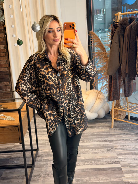Animal Print Πουκάμισο με Πέτρες