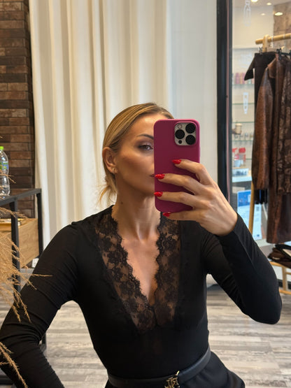 Κορμάκι Κασμίρ με Δαντέλα