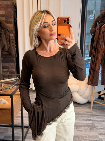 Ασύμμετρη Μπλούζα από Κασμίρ