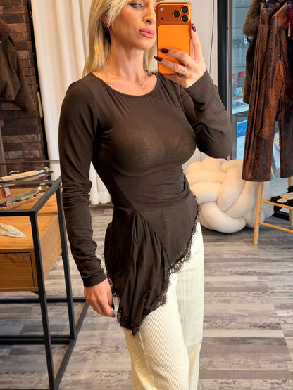 Ασύμμετρη Μπλούζα από Κασμίρ