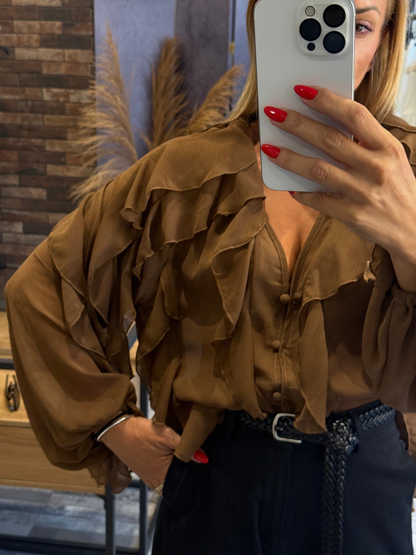 Πουκάμισο See-Through με Βολάν