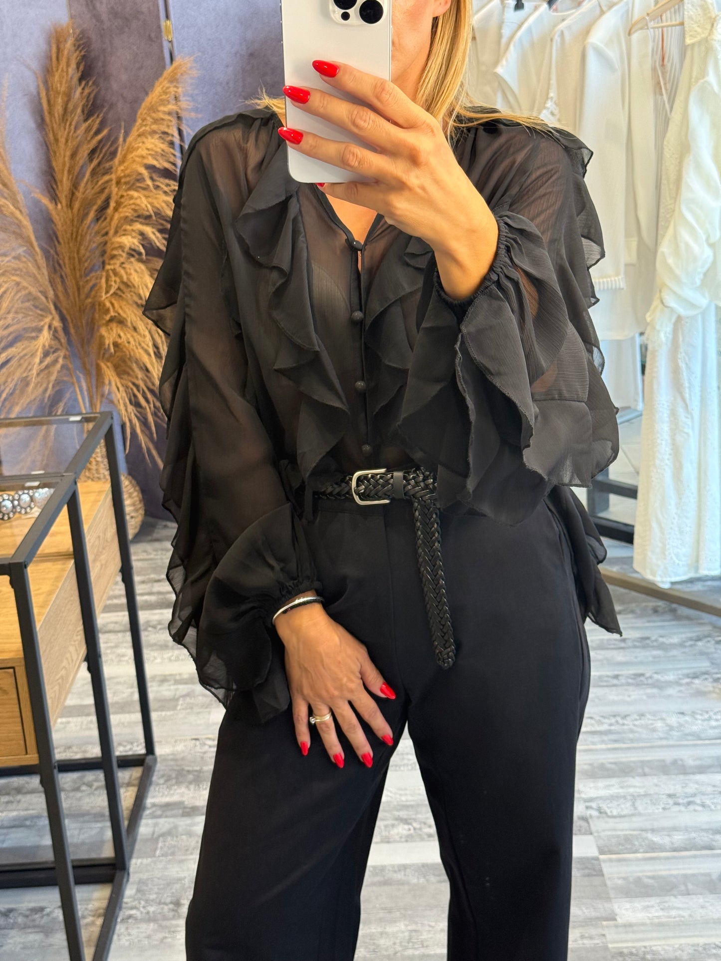 Πουκάμισο See-Through με Βολάν