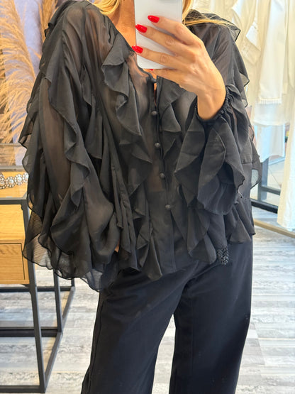 Πουκάμισο See-Through με Βολάν