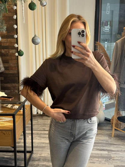 Βαμβακερή Μπλούζα με Μαραμπού