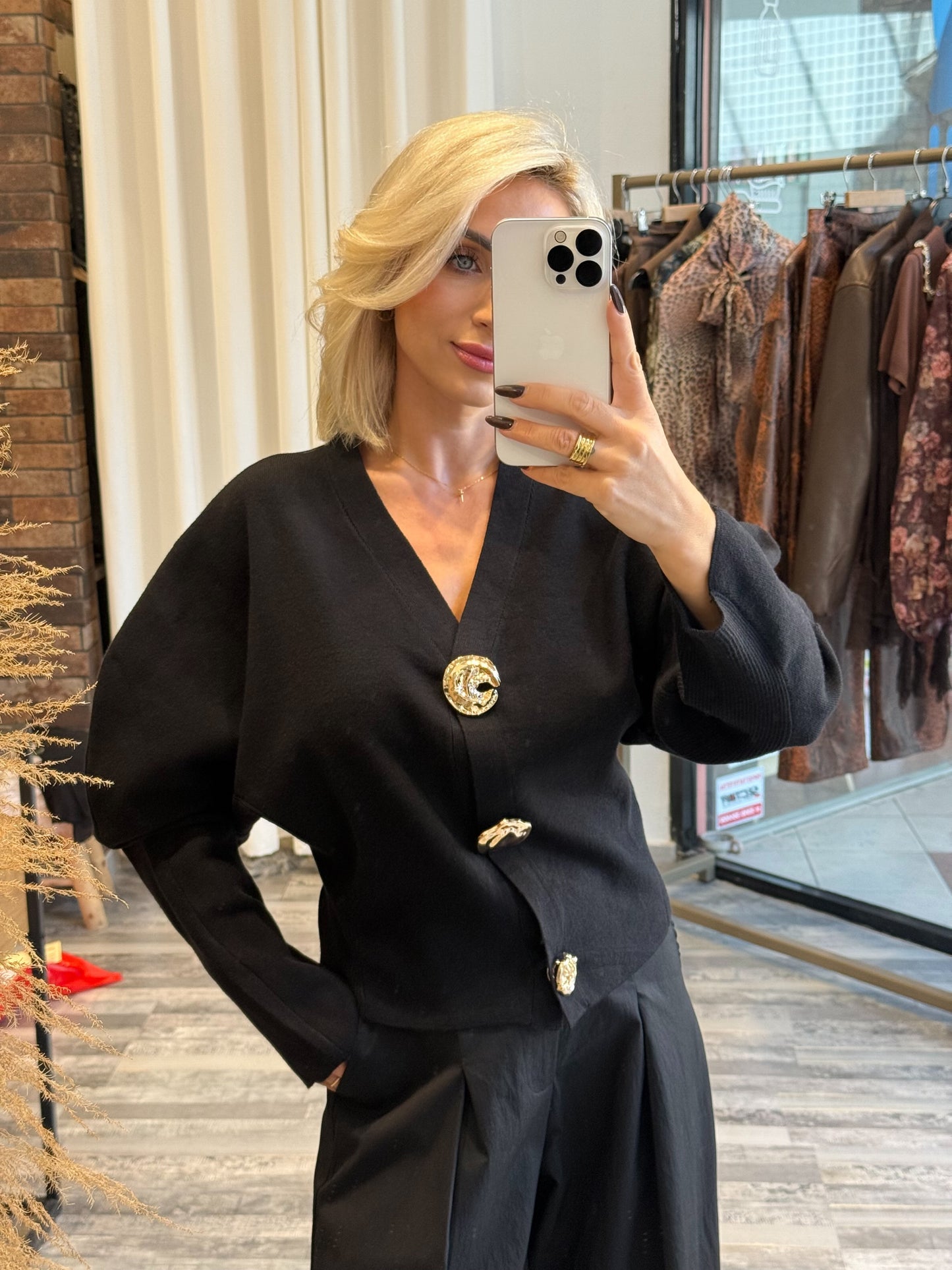 Ζακέτα με Balloon Μανίκια