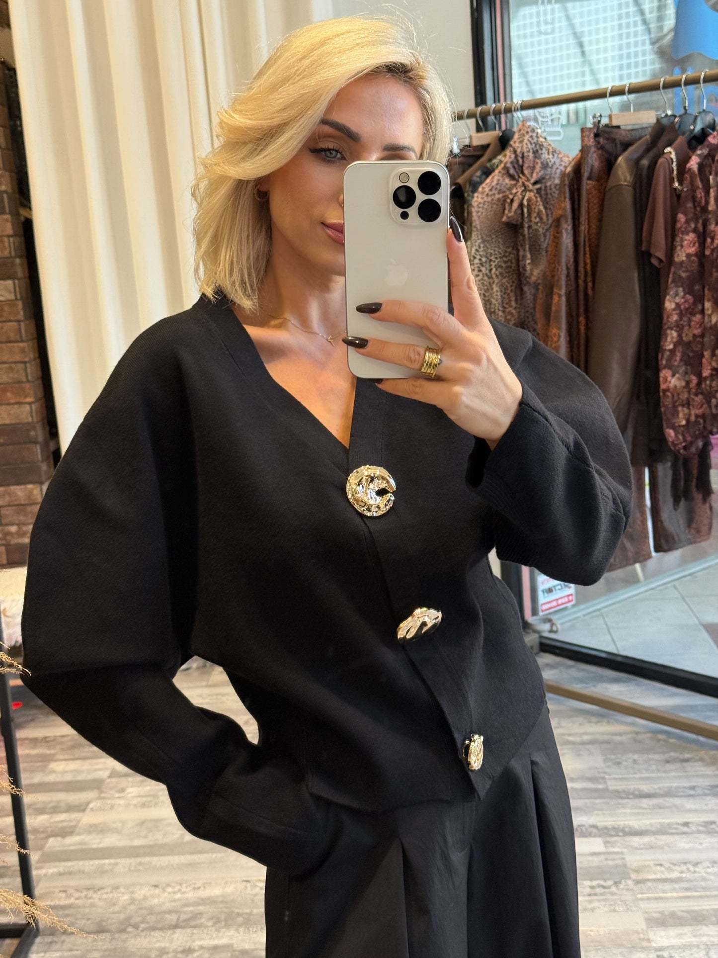 Ζακέτα με Balloon Μανίκια