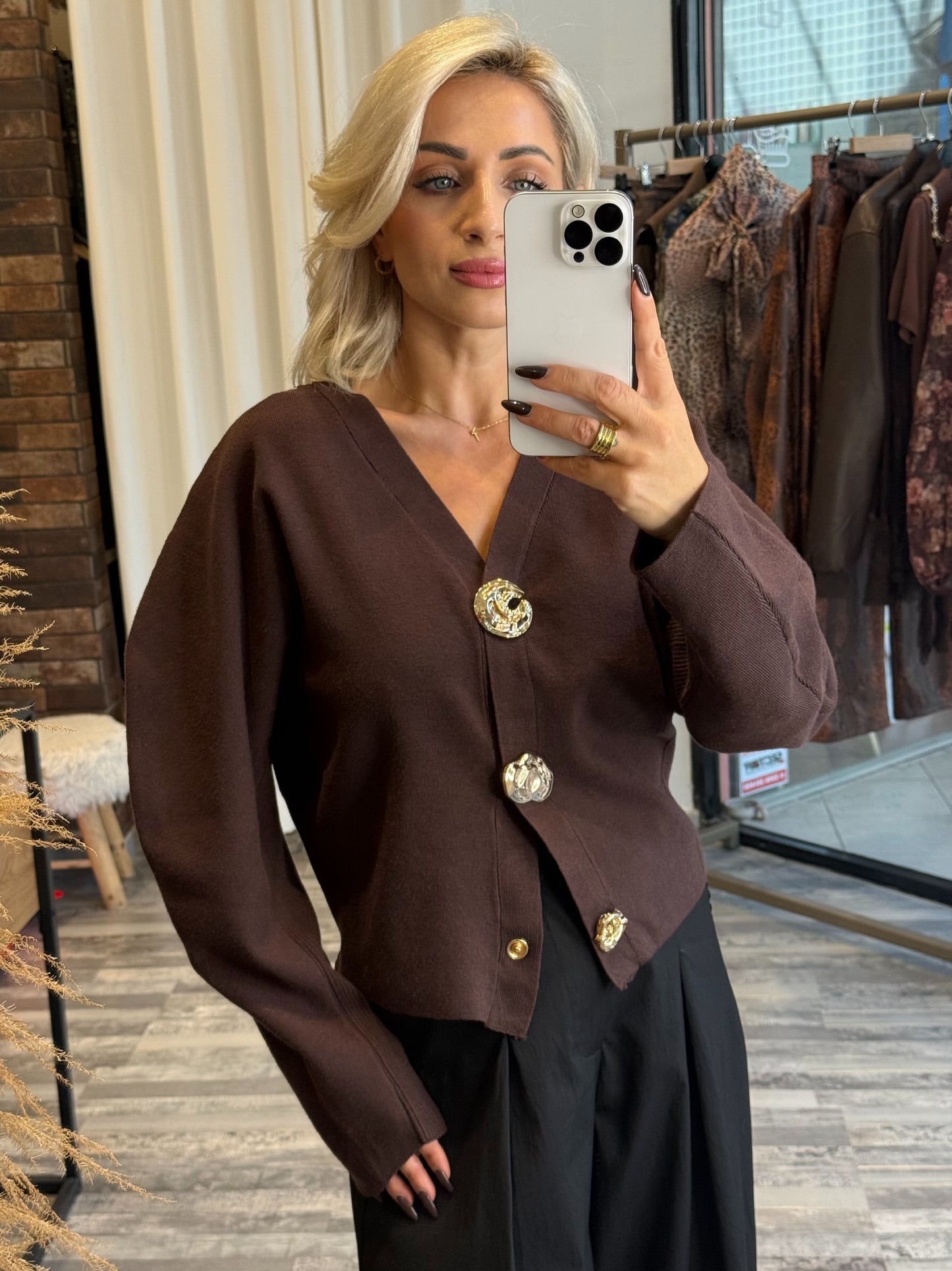 Ζακέτα με Balloon Μανίκια