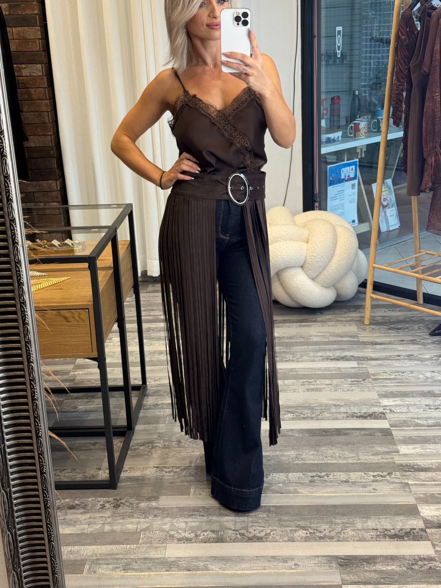 Καστόρινη Ζώνη με Κρόσσια