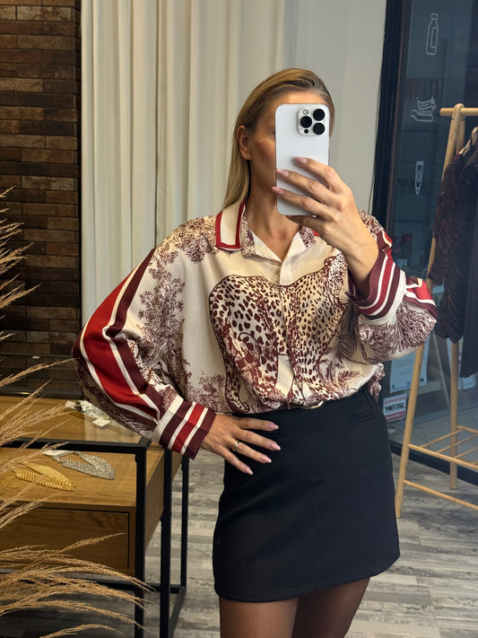 Ασύμμετρο Πουκάμισο με Print