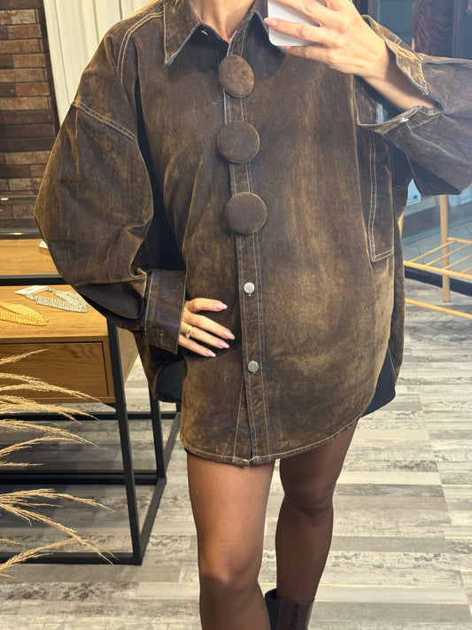 Τζιν Πουκάμισο με Καστόρινη Επένδυση