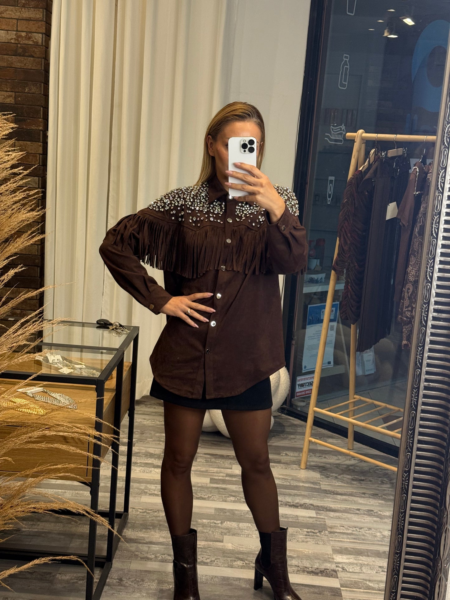 Καστόρινο Πουκάμισο με Κρόσσια & Πέτρες