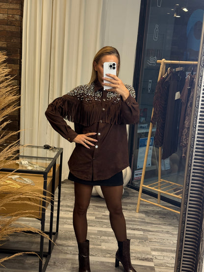 Καστόρινο Πουκάμισο με Κρόσσια & Πέτρες