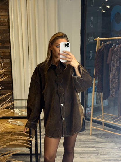 Τζιν Πουκάμισο με Καστόρινη Επένδυση