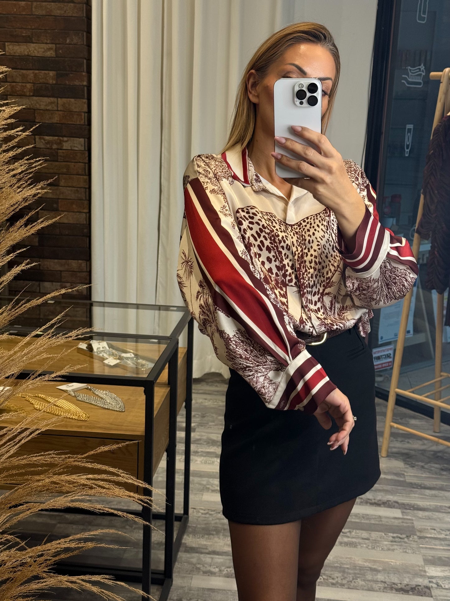 Ασύμμετρο Πουκάμισο με Print