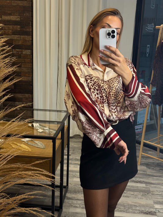 Ασύμμετρο Πουκάμισο με Print